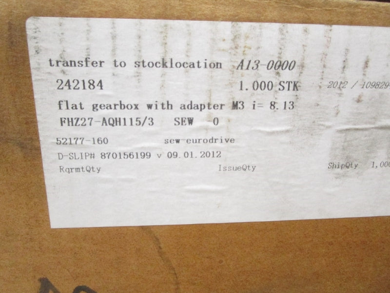 SEW EURODRIVE FHZ27-AQH115/3 NSMP