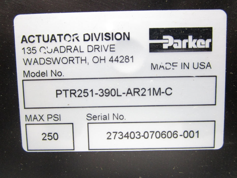 PARKER PTR251-390L-AR21M-C 250PSI NSMP