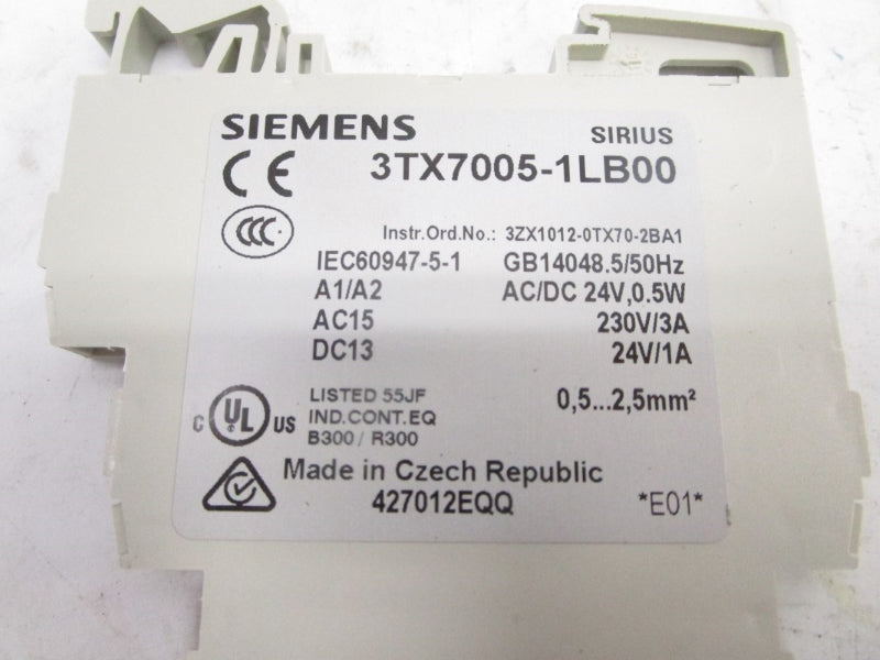 SIEMENS 3TX7005-1LB00 230VAC 3A NSNP
