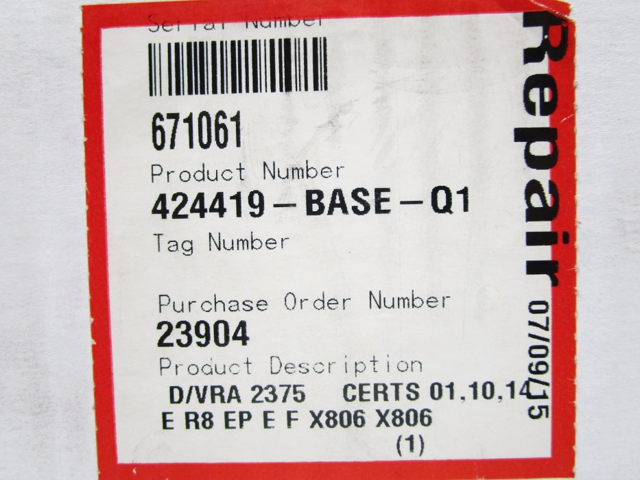 FLOWSERVE 424419-BASE-Q1 REMAN