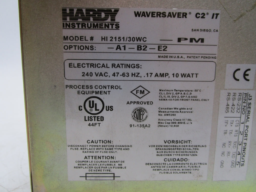 HARDY INSTRUMENTS HI2151/30WC-PM NSMP