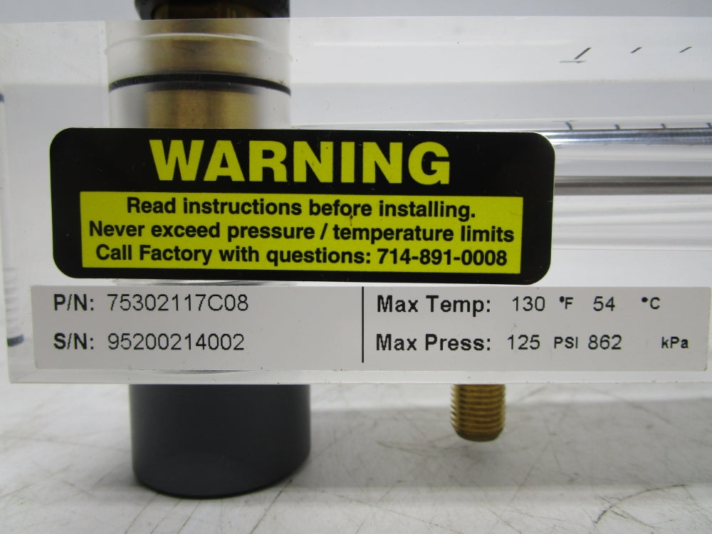 KING INSTRUMENTS 75302117C08 125PSI NSMP