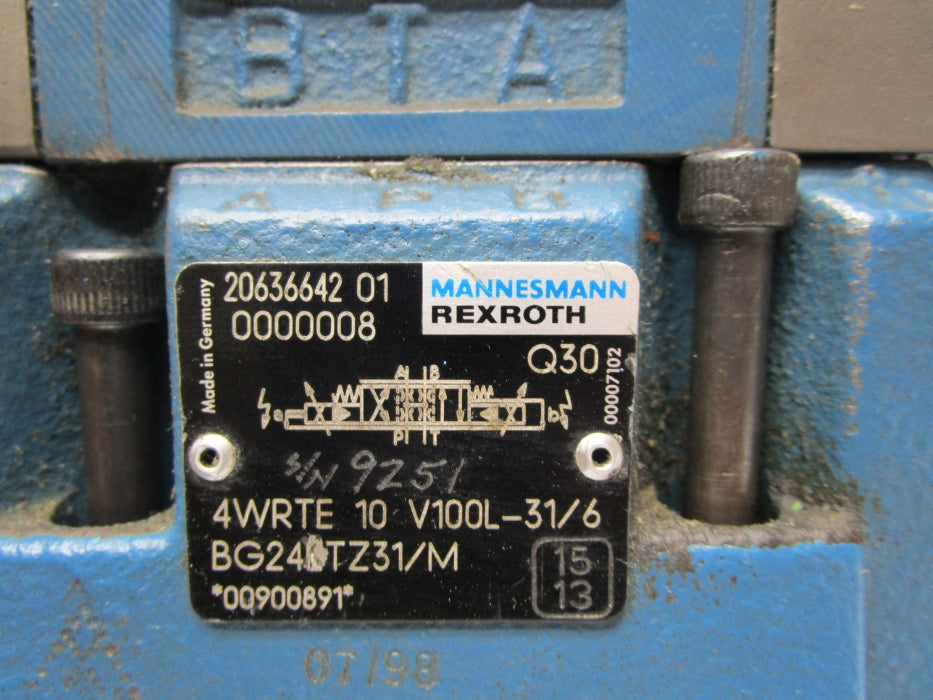 REXROTH 4WRTE10V100L-31/6BG24XTZ31/M UNMP