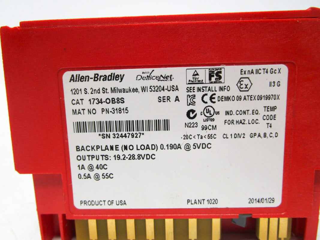 ALLEN BRADLEY 1734-OB8S SER. A UNMP