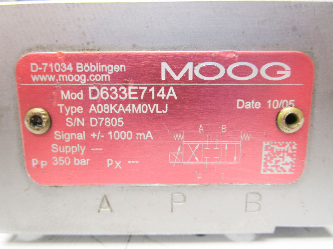 MOOG D633E714A 350PSI UNMP