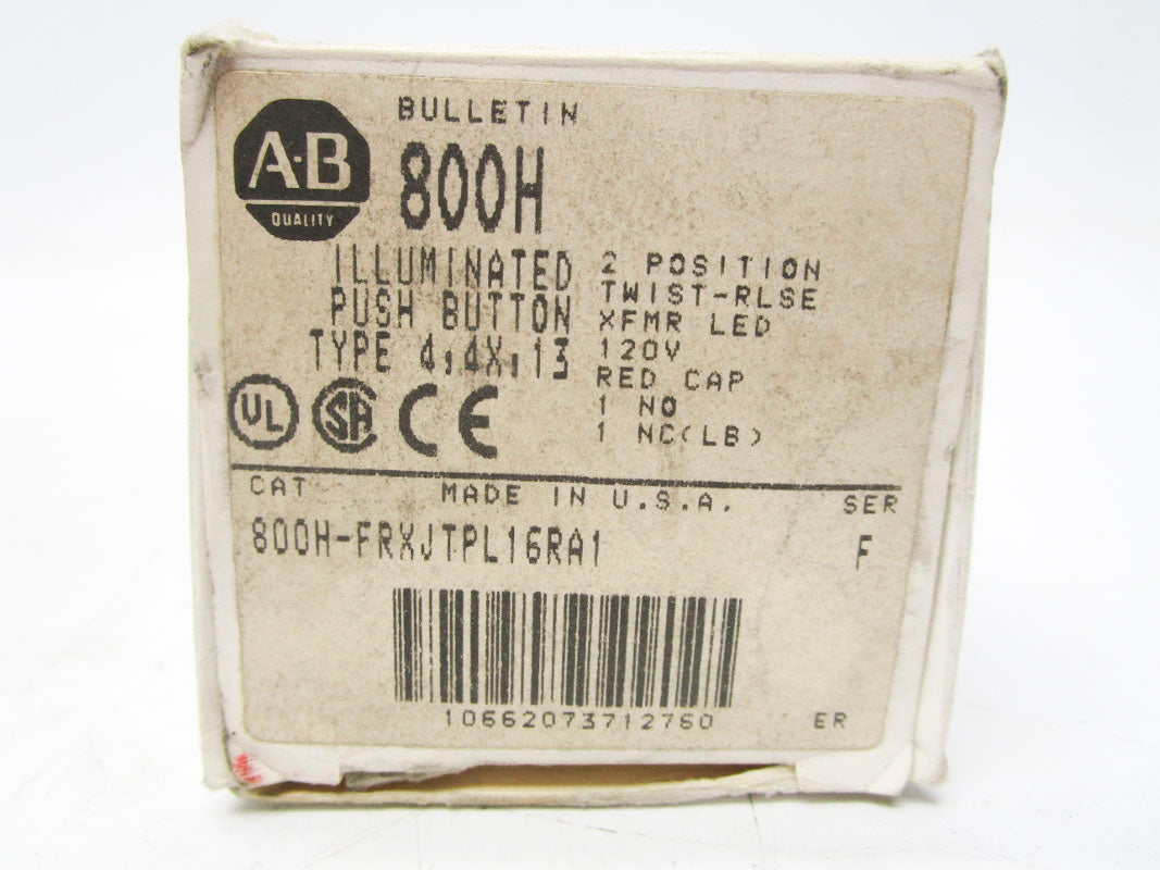 ALLEN BRADLEY 800H-FRXJTPL16RA1 SER. F NSMP