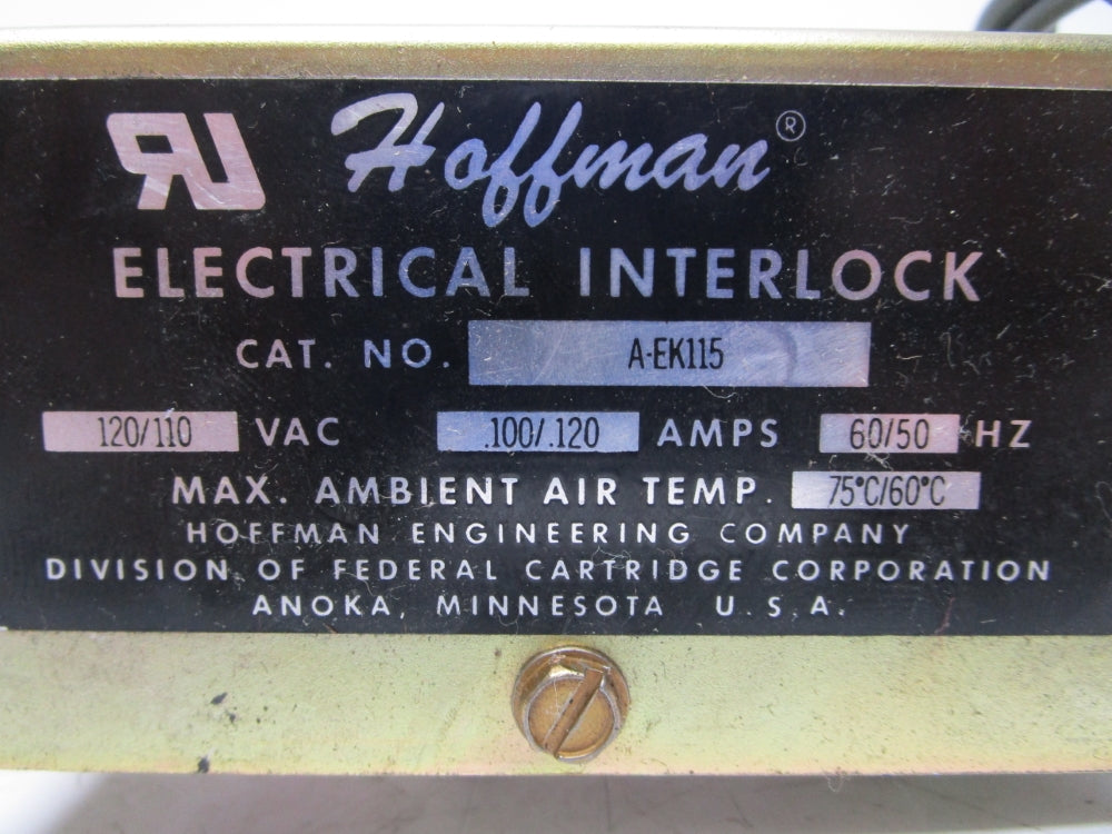 HOFFMAN A-EK115 120/110VAC .100/.120A NSNP