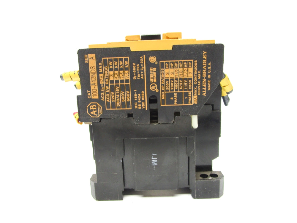 ALLEN BRADLEY 100-A12ND3 SER. A UNMP