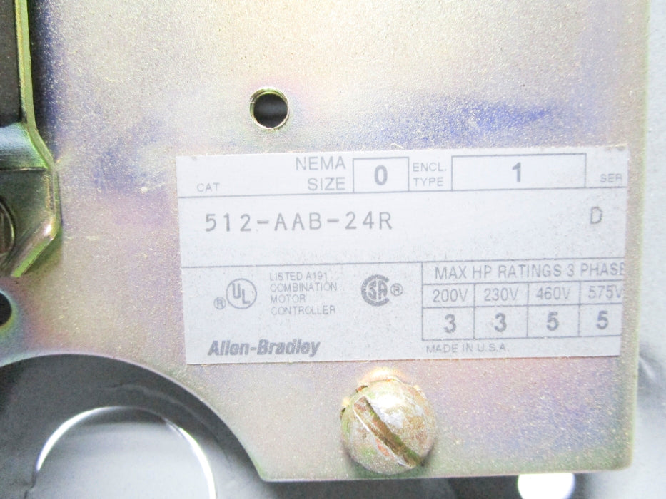 INDUSTRIAL SPARE PART 512-AAB-24R SER.D NSNP