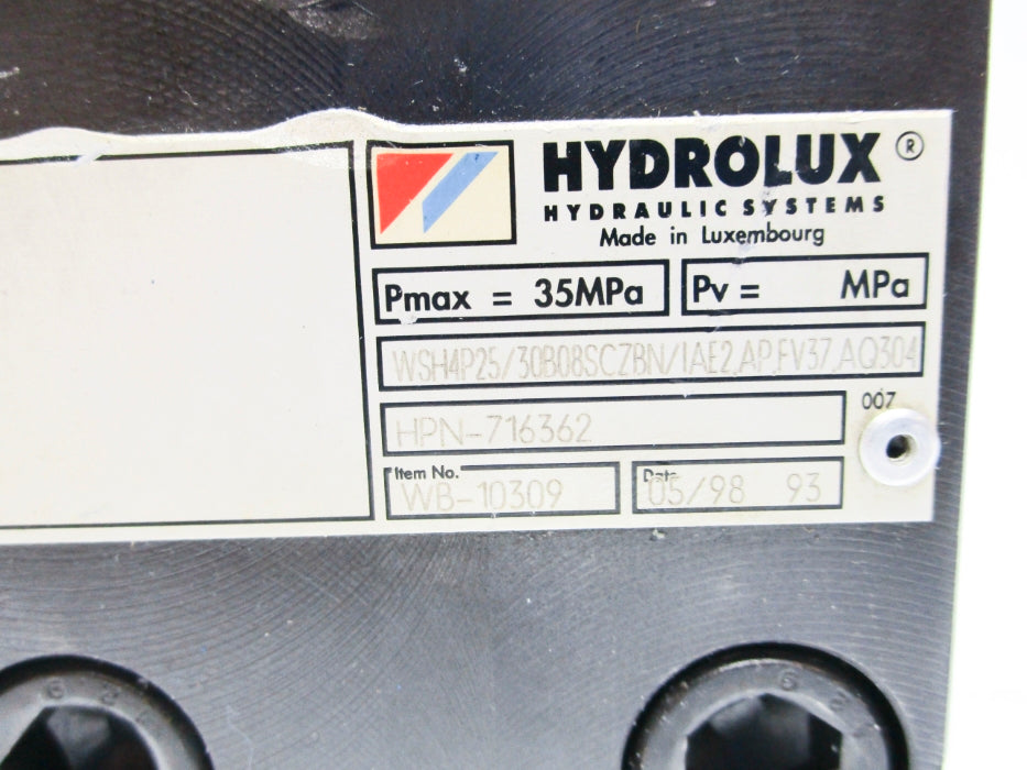 HYDROLUX WSH4P25 30B08SCZBN/IAE3.AP.FV37.A0304 UNMP