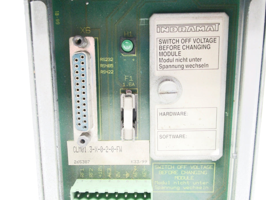 INDRAMAT CLM01.3-X-0-2-0-FW UNMP