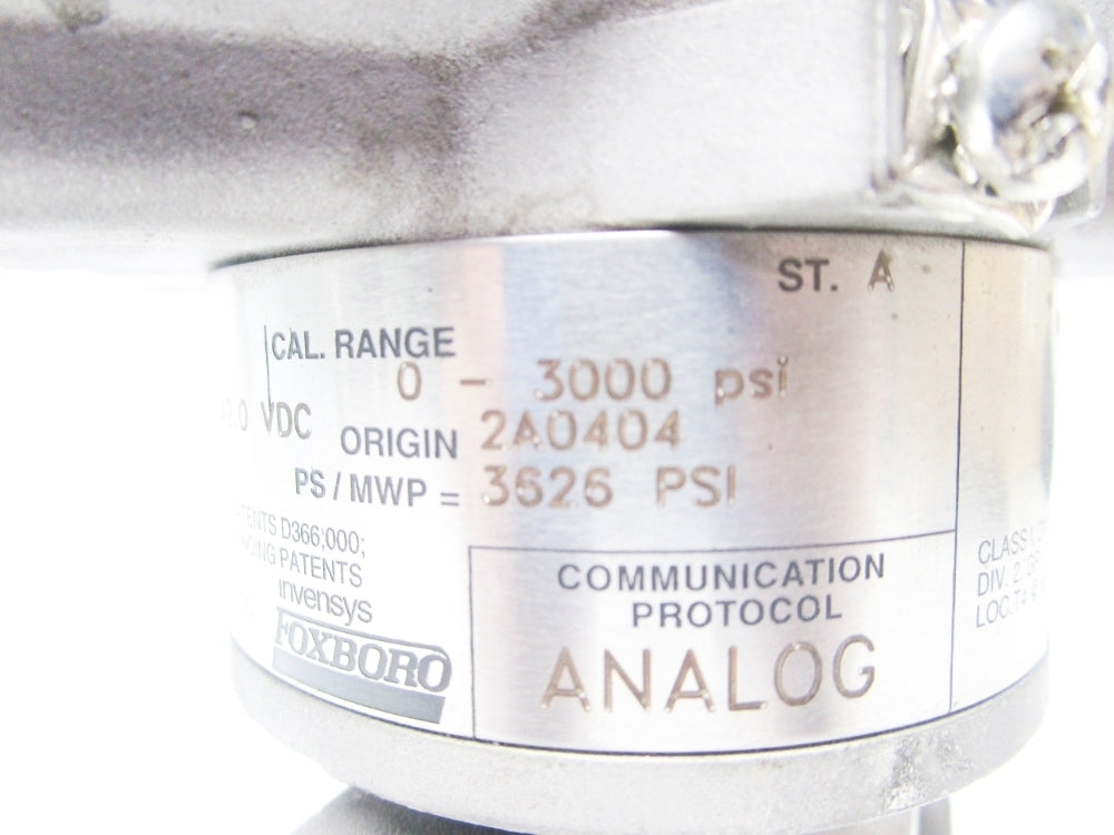 FOXBORO IGP20-A22E23C 0-3000PSI NSNP