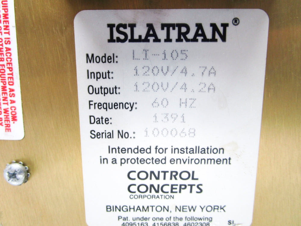 CONTROL CONCEPTS LI-105 UNMP