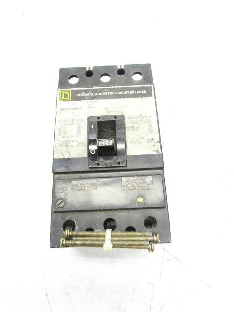 SQUARE D KAL26200WB8041 600VAC 200A UNMP
