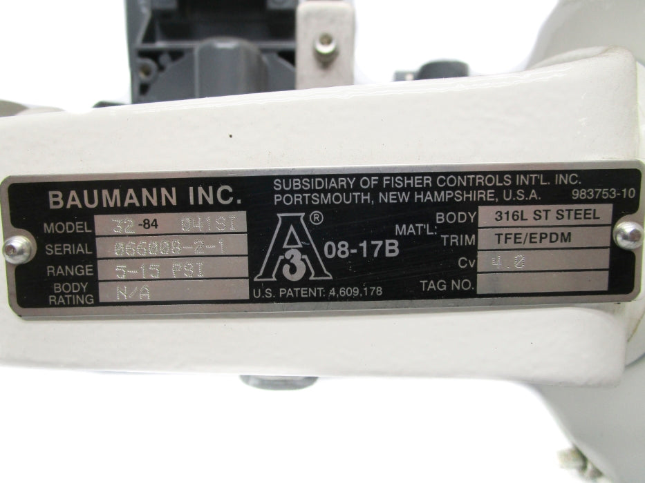 FISHER-BAUMAN DVC6010 32-84041SI 5-15PSI NSNP