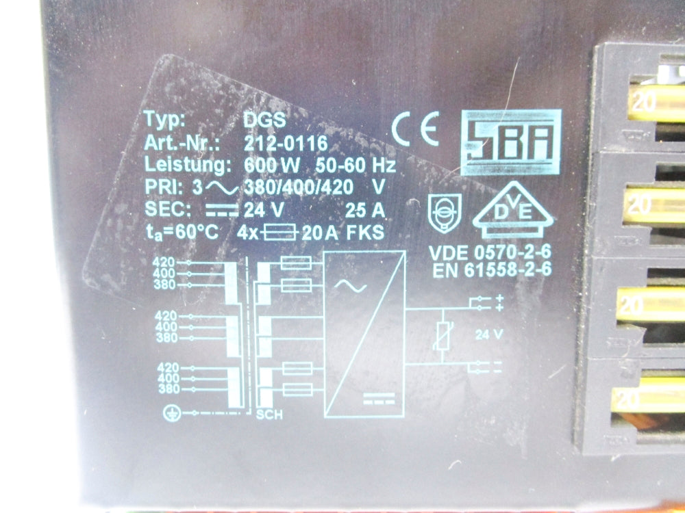 SBA DGS 212-0116 NSNP