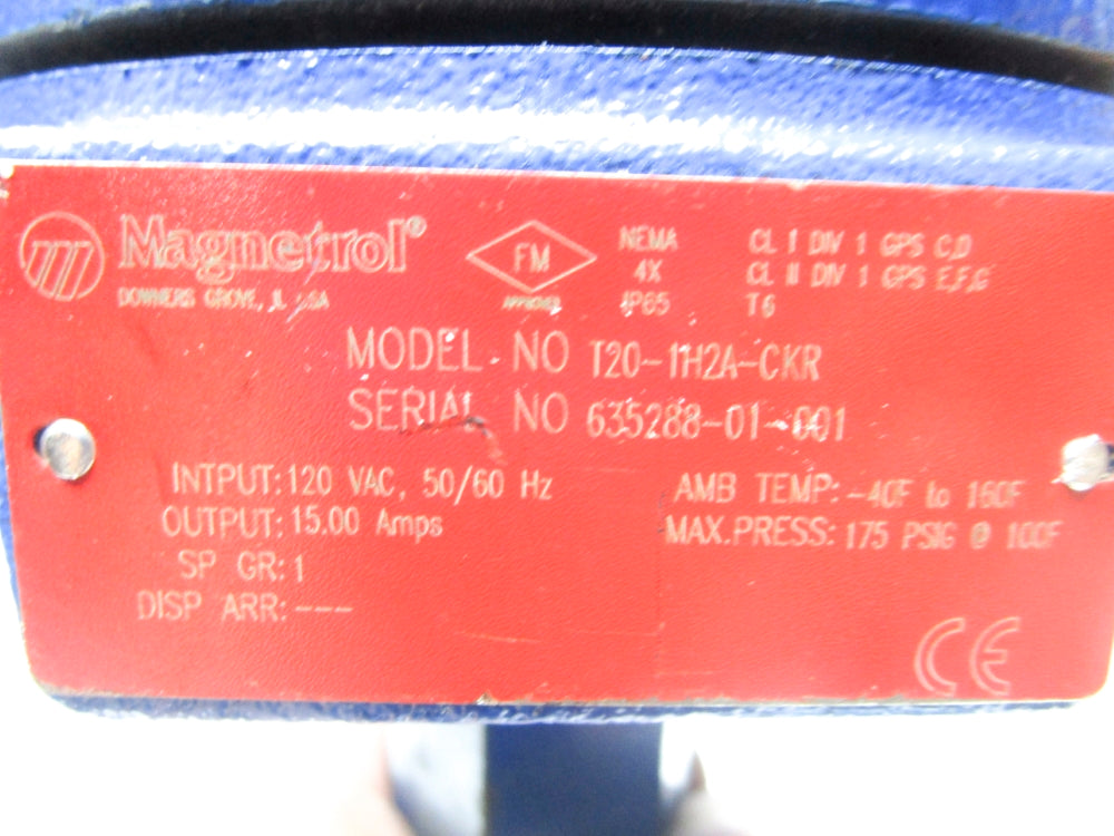 MAGNETROL T20-1H2A-CKR 175PSI UNMP