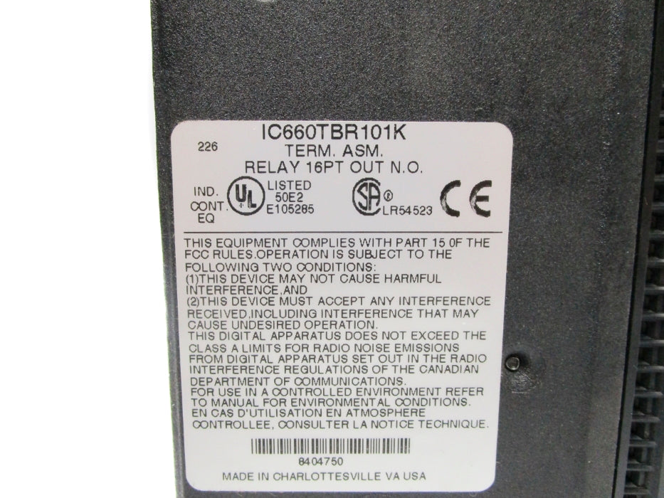 GE FANUC IC660TBR101K NSNP
