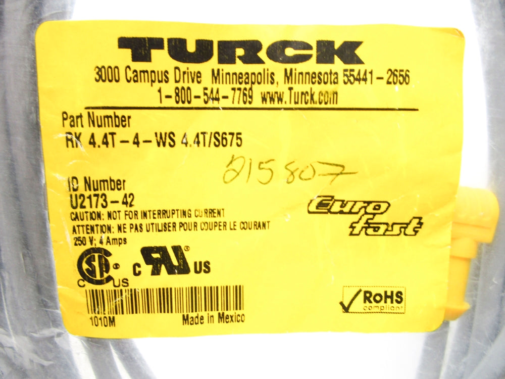 TURCK RK4.4T-4-WS4.4T/S675 NSMP