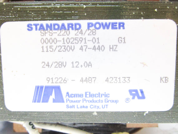 ACME ELECTRIC SPS-220 115/230V NSMP