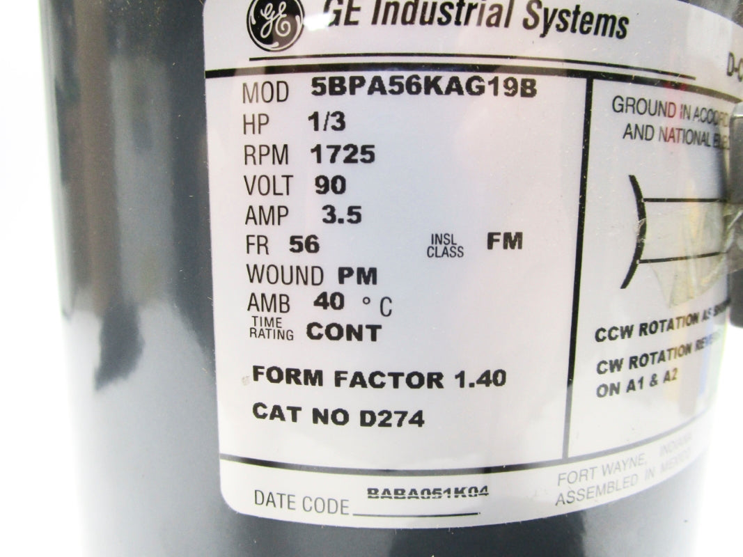 GENERAL ELECTRIC 5BPA56KAG19B NSMP