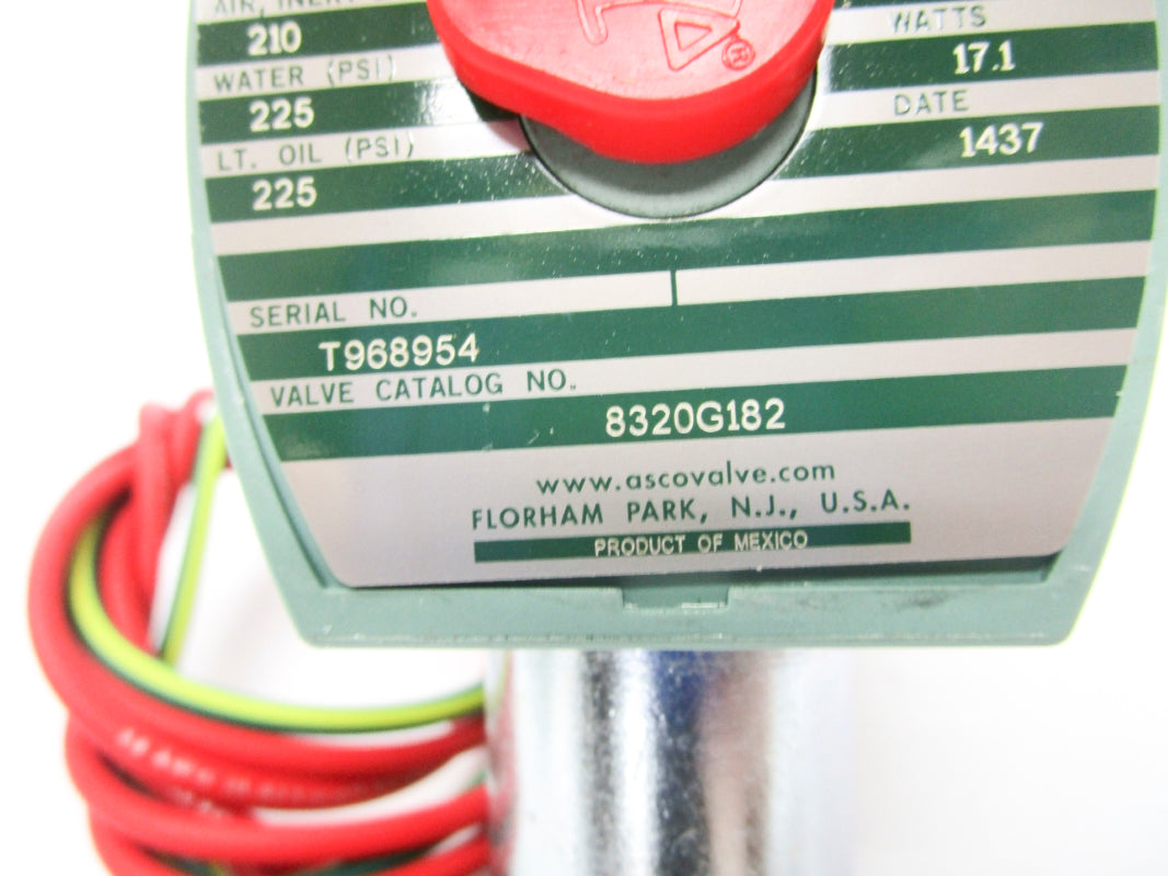 ASCO 8320G182 110/120V 210-225PSI 1/4" NSMP