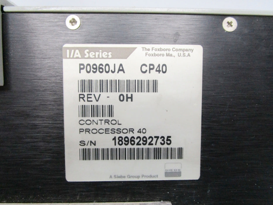 FOXBORO P0960JA CP40 REV.0H UNMP