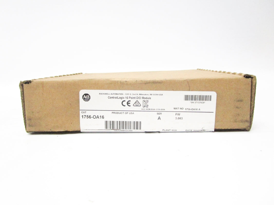 ALLEN BRADLEY 1756-OA16 SER. A F/W 3.003 DATE: 2014 NSFS