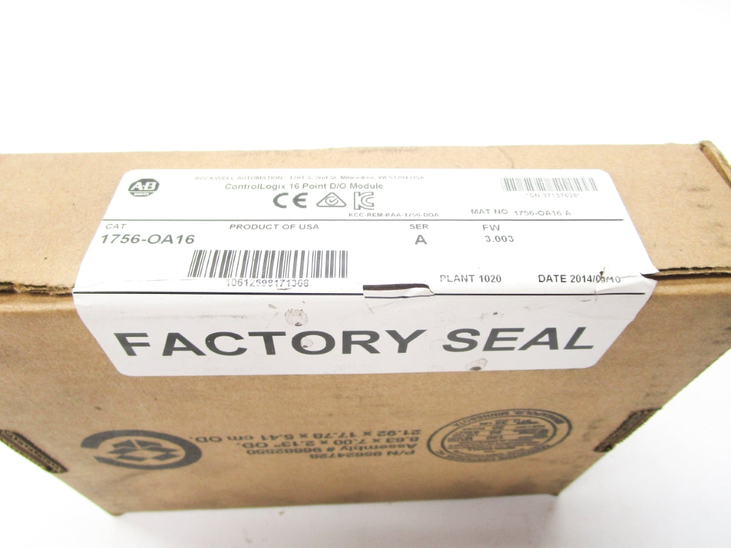 ALLEN BRADLEY 1756-OA16 SER. A F/W 3.003 DATE: 2014 NSFS