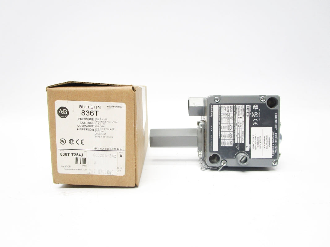 ALLEN BRADLEY 836T-T254J SER. A 120-600V 60A 20-300PSI (BR/WH) NSMP