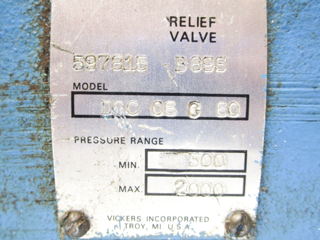 VICKERS DGC06G60 500-2000PSI UNMP
