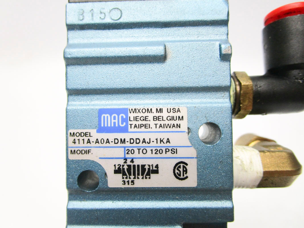 MAC 411A-A0A-DM-DDAJ-1KA 20-120PSI UNMP