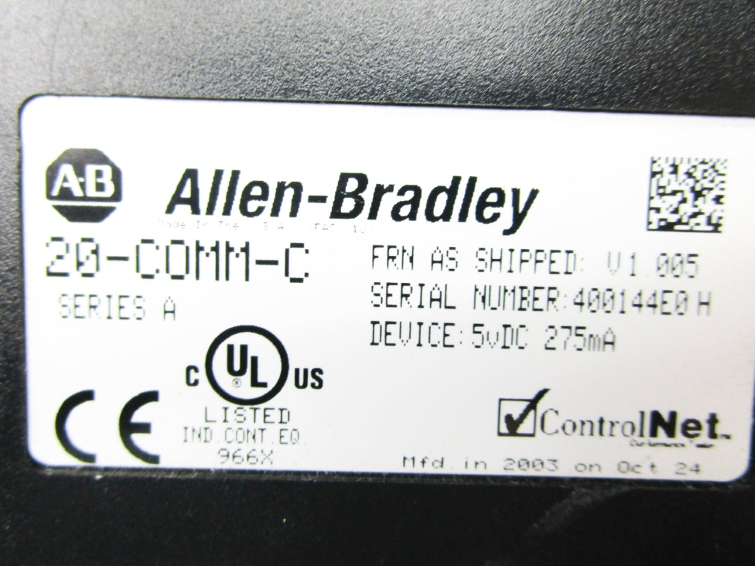 ALLEN BRADLEY 20-COMM-C SER. A 5VDC UNMP