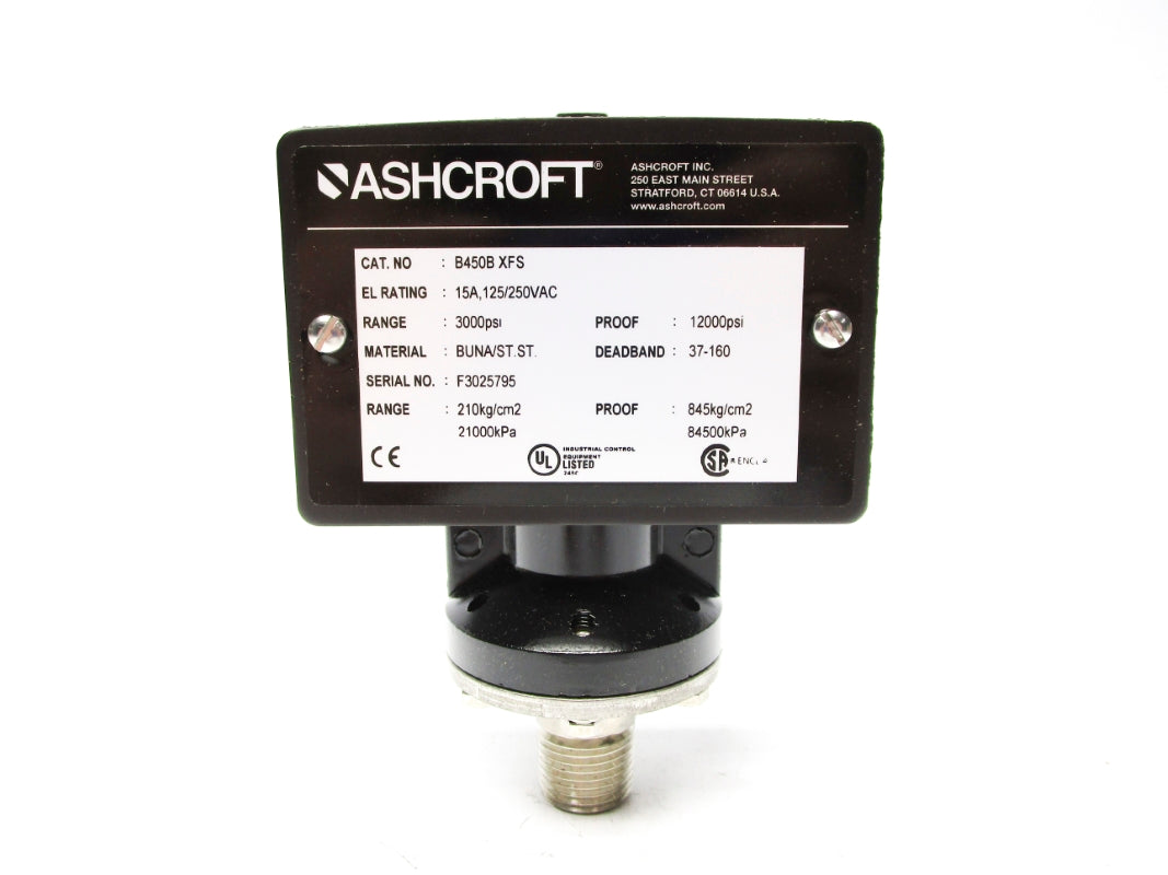 ASHCROFT B450BXFS 125/250VAC 15A 3000PSI NSMP