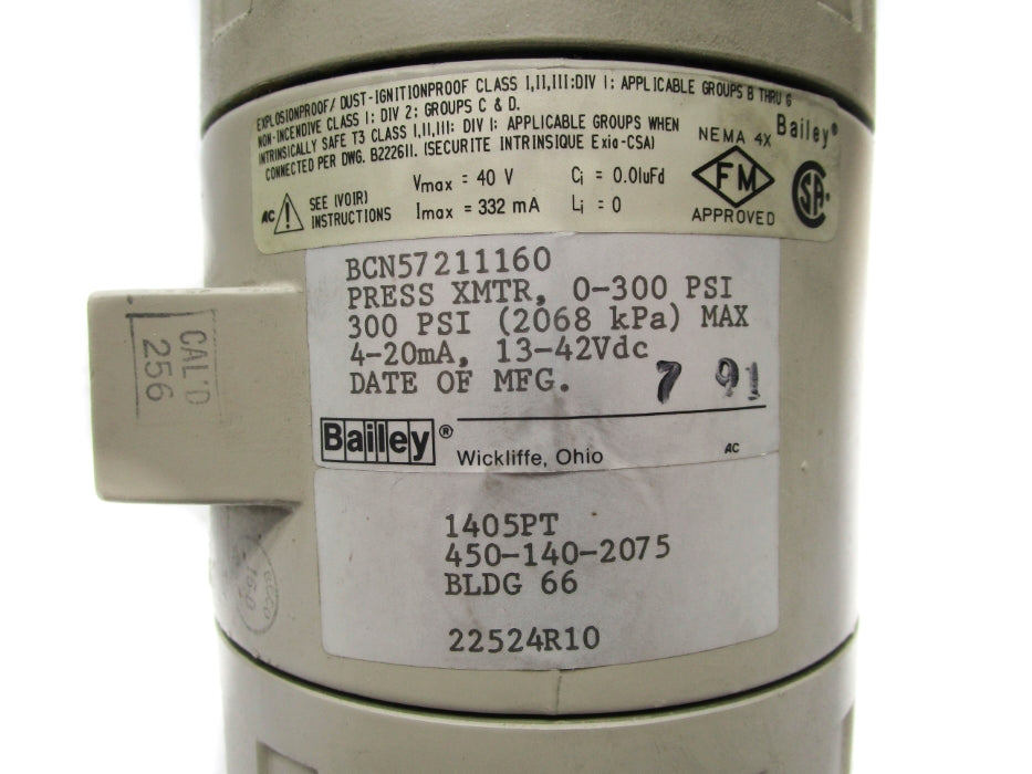 BAILEY BCN57211160 0-300PSI NSNP