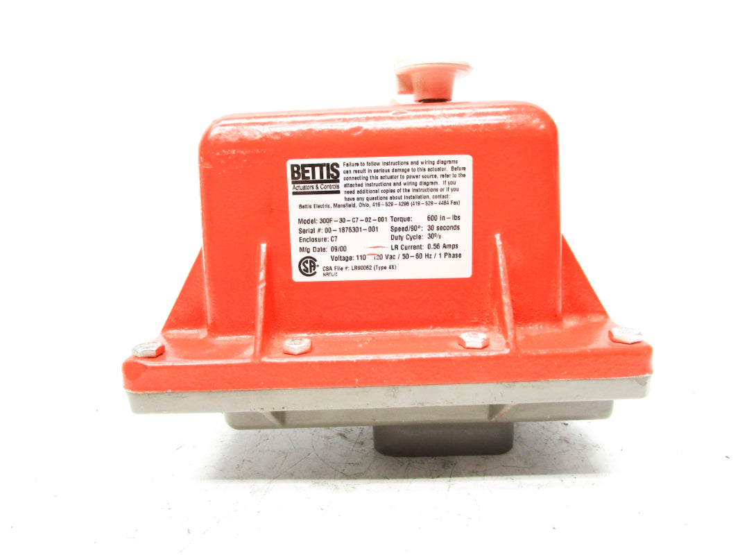 BETTIS 300F-30-C7-02-001 110-120VAC 0.56A 30S UNMP