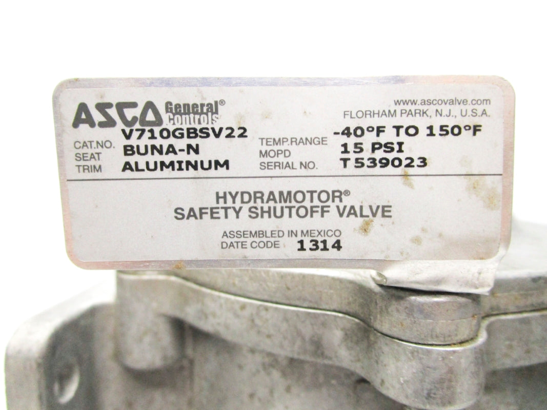 ASCO V710GBSV22 15PSI -40-150'F UNMP