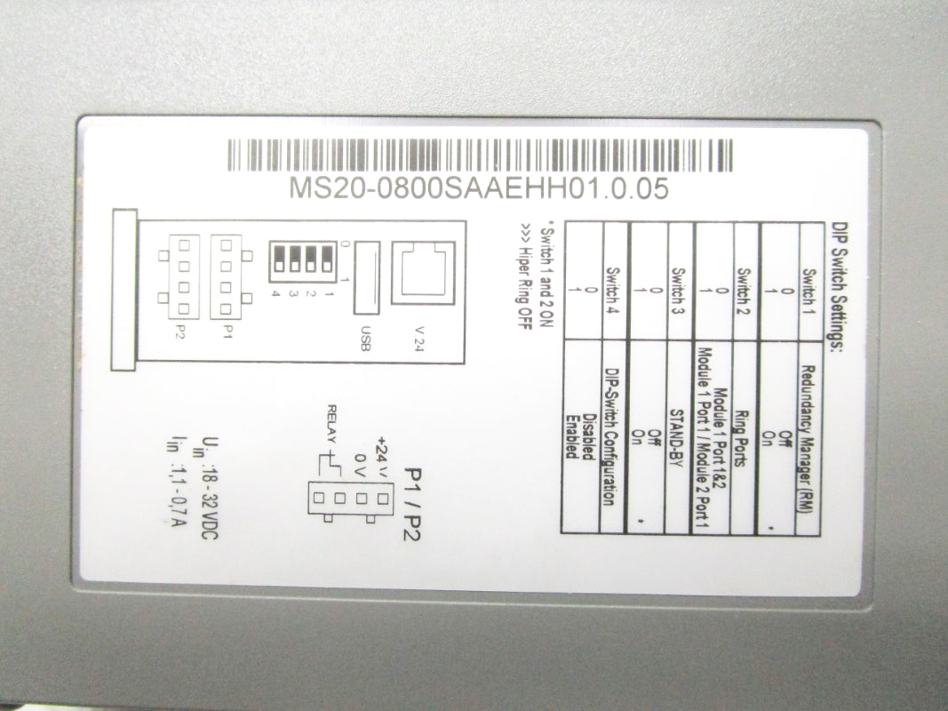 HIRSCHMANN MS20-0800SAAEHH01.0.05 18-32VDC NSMP