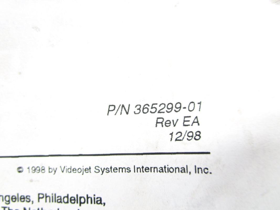 VIDEOJET 365299-01 NSNP
