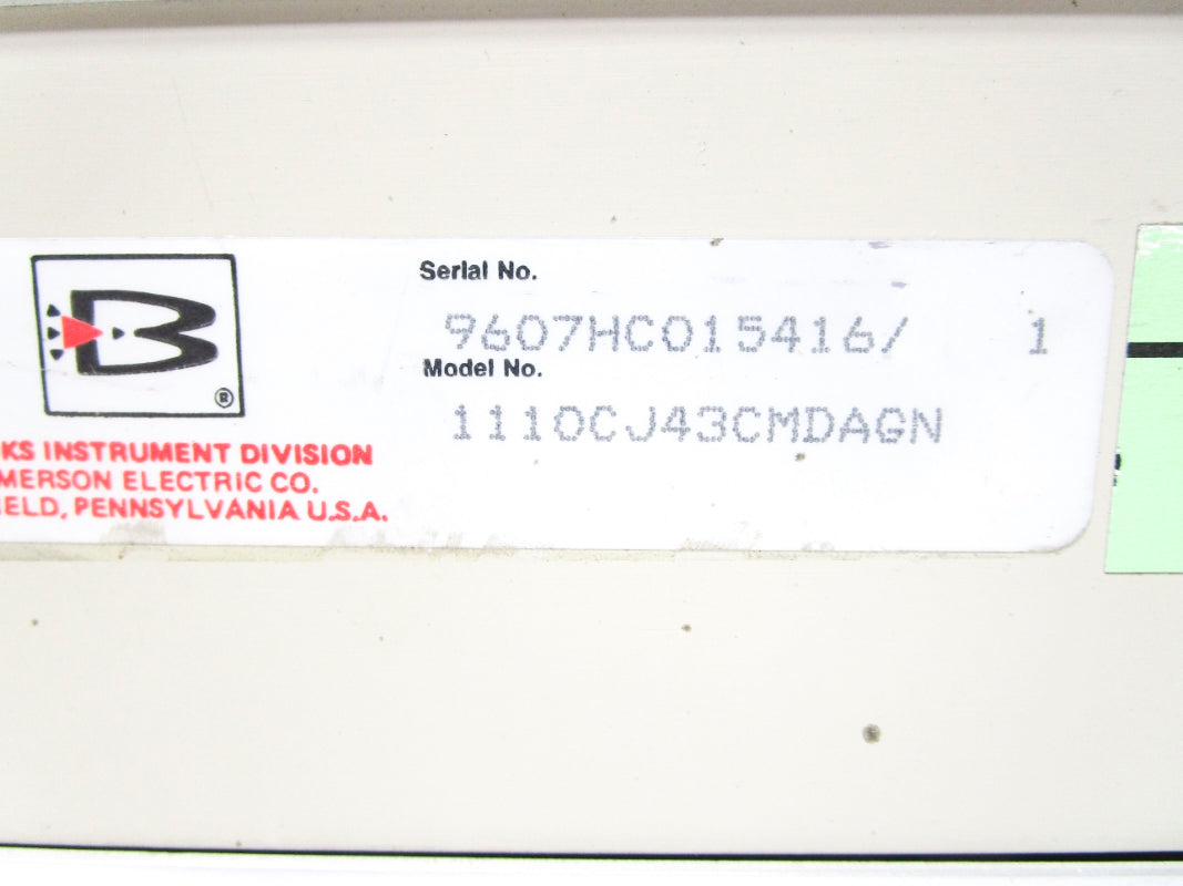 BROOKS INSTRUMENT 1110CJ43CMDAGN 1.04-10.4 30PSI 70'F UNMP