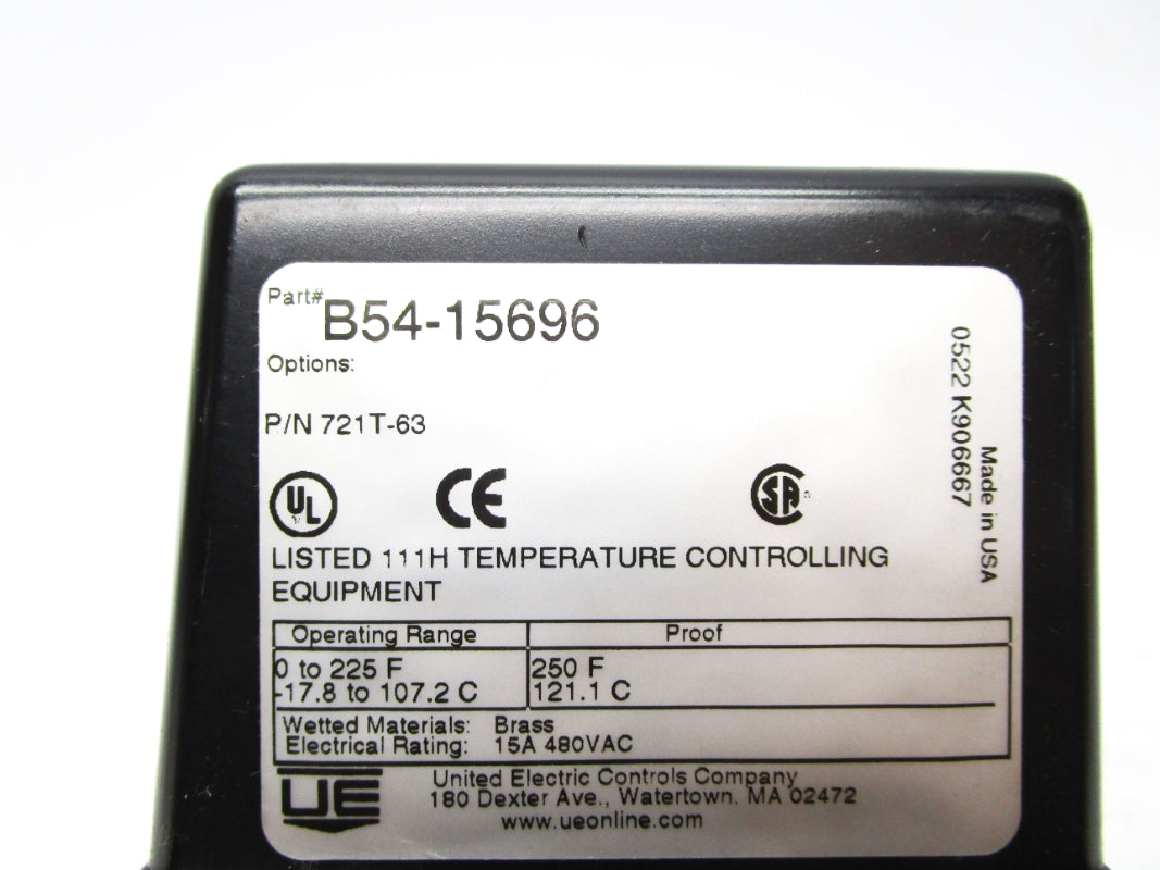 UE B54-15696 480VAC 15A 0-225'F NSNP