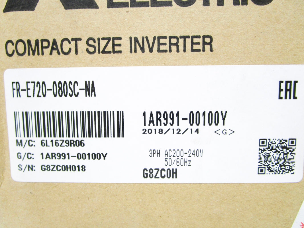 MITSUBISHI FR-E720-080SC-NA 200-240VAC 8.0A NSMP