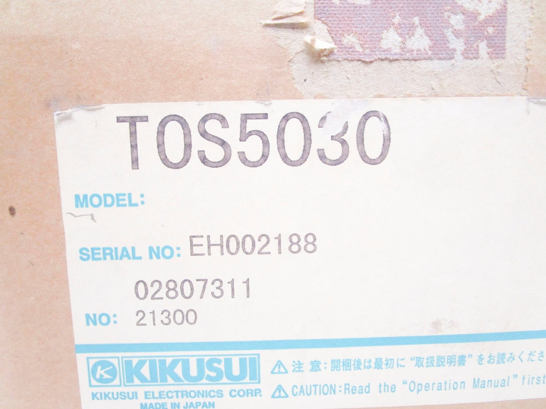 KIKUSUI TOS5030 NSMP