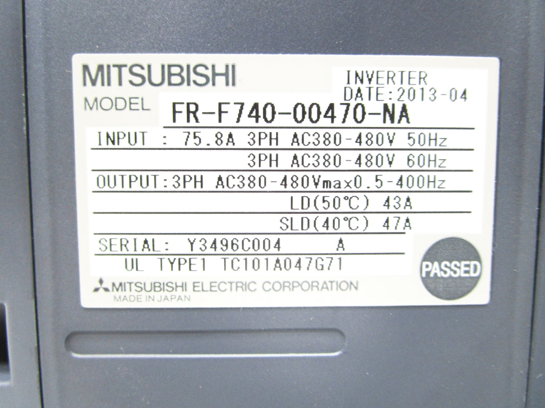 MITSUBISHI FR-F740-00470-NA NSMP