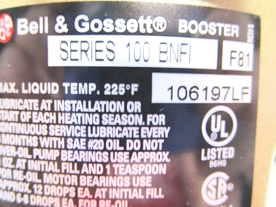 BELL&GOSSETT 106197LF NSMP
