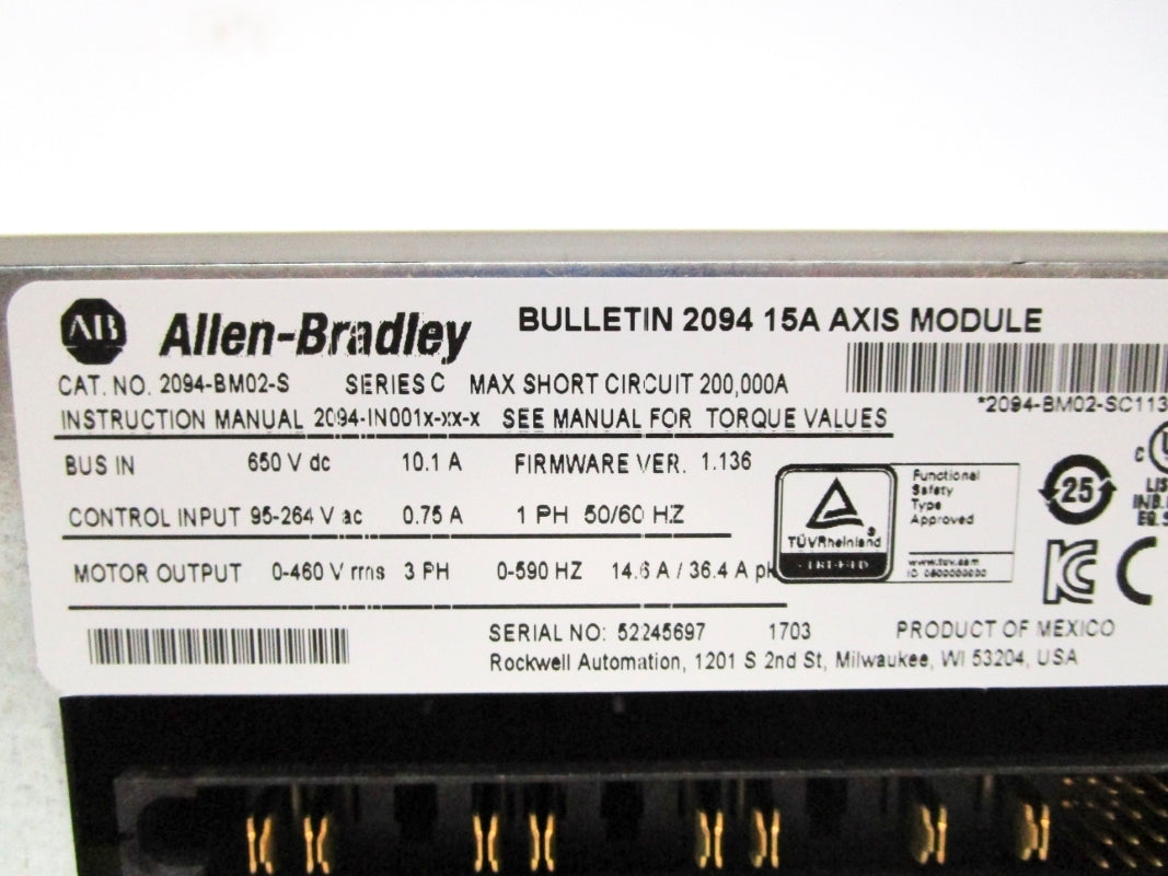 ALLEN BRADLEY 2094-BM02-S SER. C F/W 1.136 NSMP