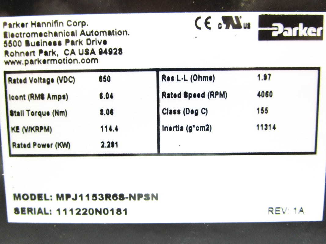 PARKER MPJ1153R6S-NPSN NSMP