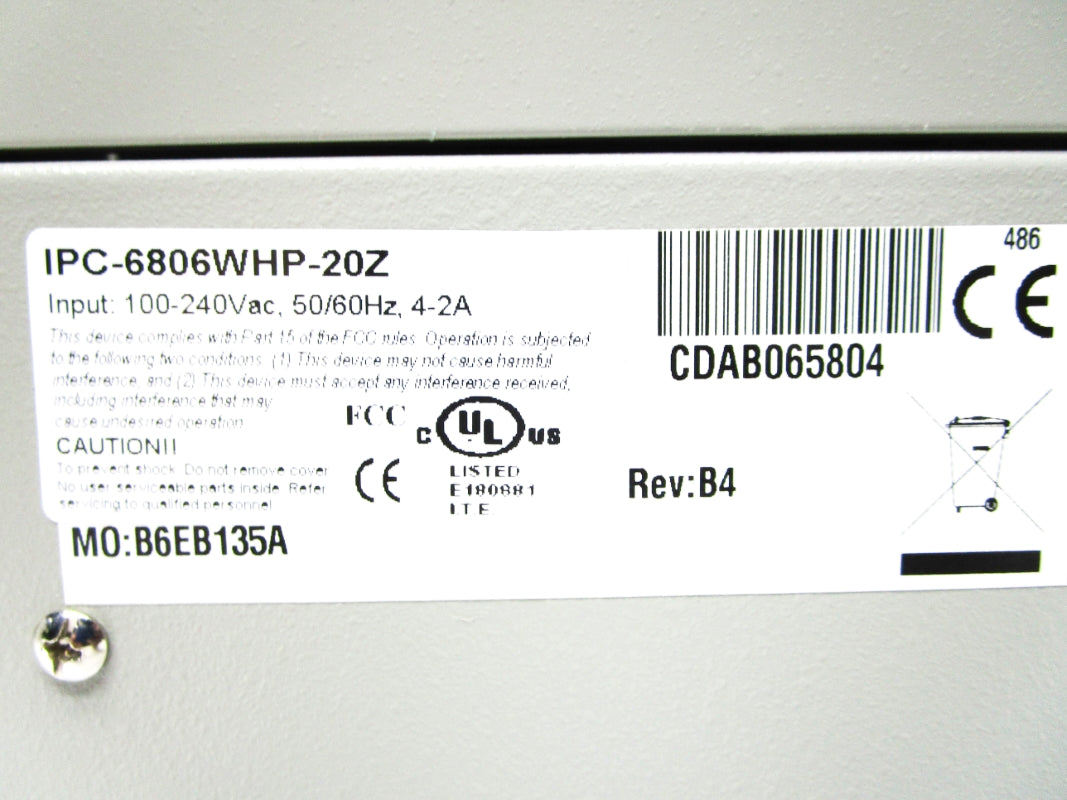 ADVANTECH IPC-6806WHP-20Z NSMP