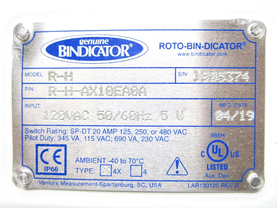 BINDICATOR RH R-H-AX10EA0A NSNP