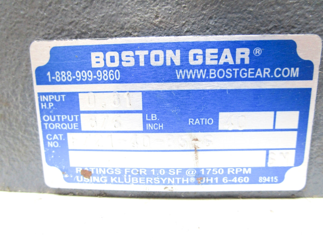 BOSTON GEAR F721-40-B5-G UNMP